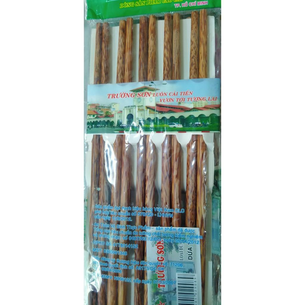 Combo 10 đôi Đũa dừa loại 1 Trường Sơn