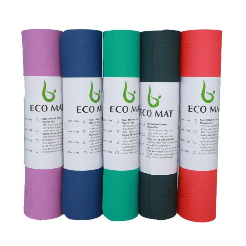 Thảm Tập Yoga S1ECO8MMTRON Thảm Chất Liệu TPE Cao Su Tổng Hợp [Tặng Kèm Dây Cột Và Túi Đựng Cao Cấp]