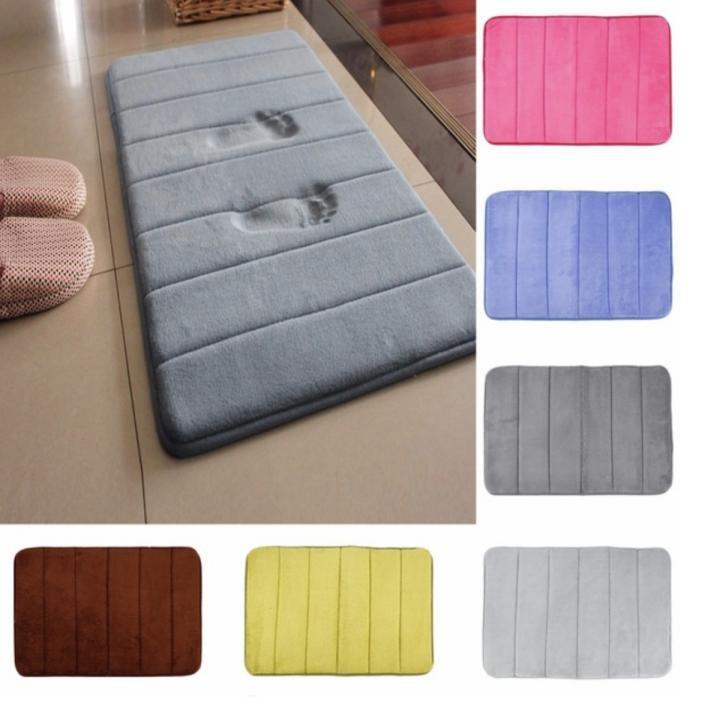 Bộ 2 thảm lót chân lông cừu siêu mịn 40x60cm Xám