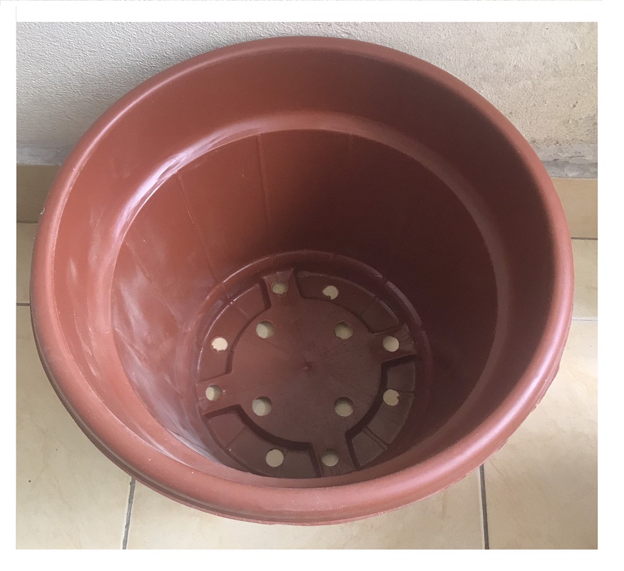 3 Chậu Nhựa Trồng Hoa, Cây Cảnh AB400 CN Màu Nâu