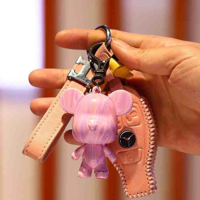 Set DIY đổ màu Acrylic pouring gấu bạo lực Bearbrick tự làm móc chìa khóa thủ công handmade quà tặng cho người yêu