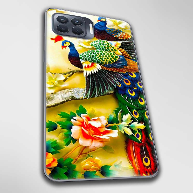 Ốp lưng dành cho Oppo A53, Oppo A93 mẫu Chim công