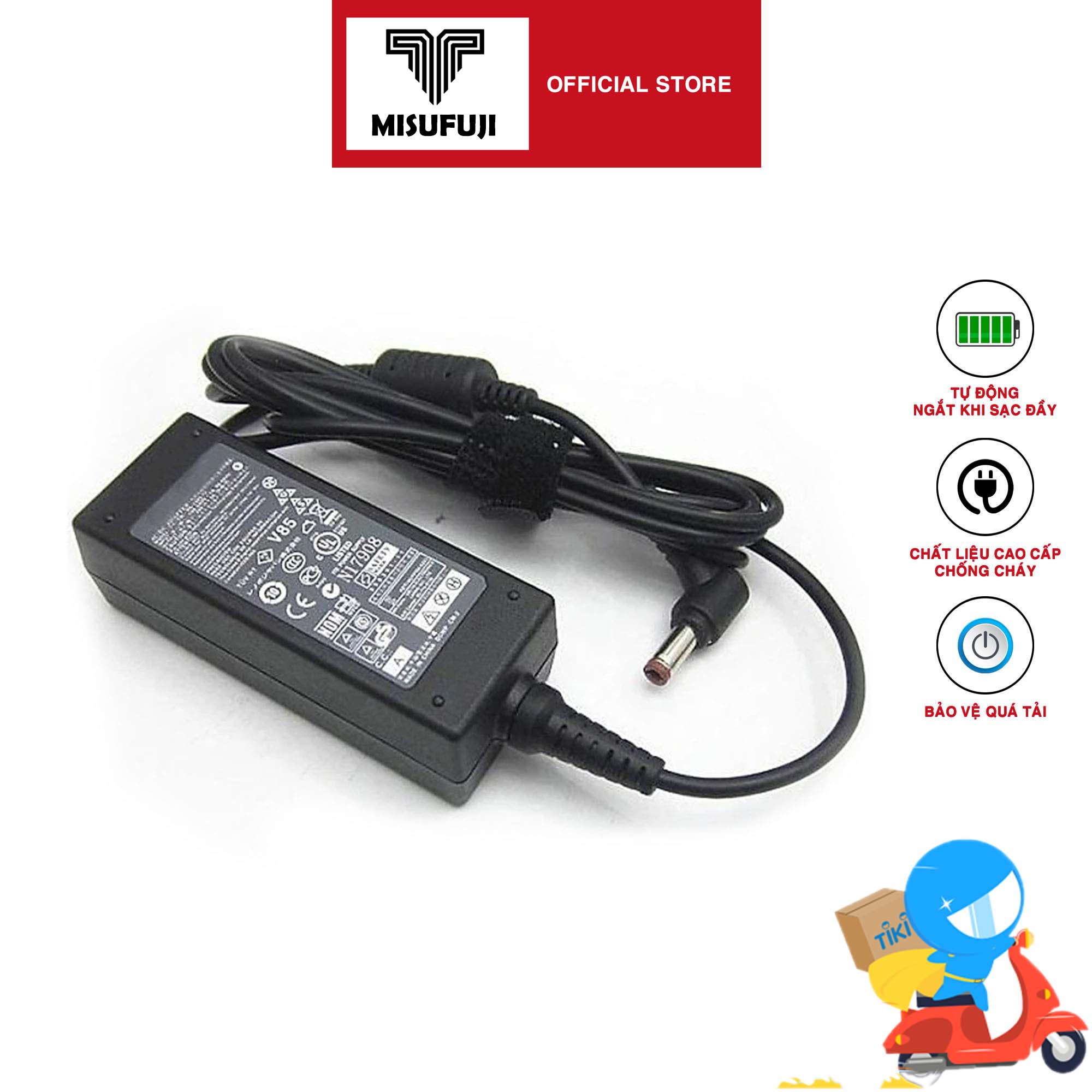 Sạc dành cho Laptop Lenovo 19V 3.42a - công suất 65w - Chân thường 5.5mm - Tặng kèm dây nguồn - Hàng Nhập Khẩu New Seal