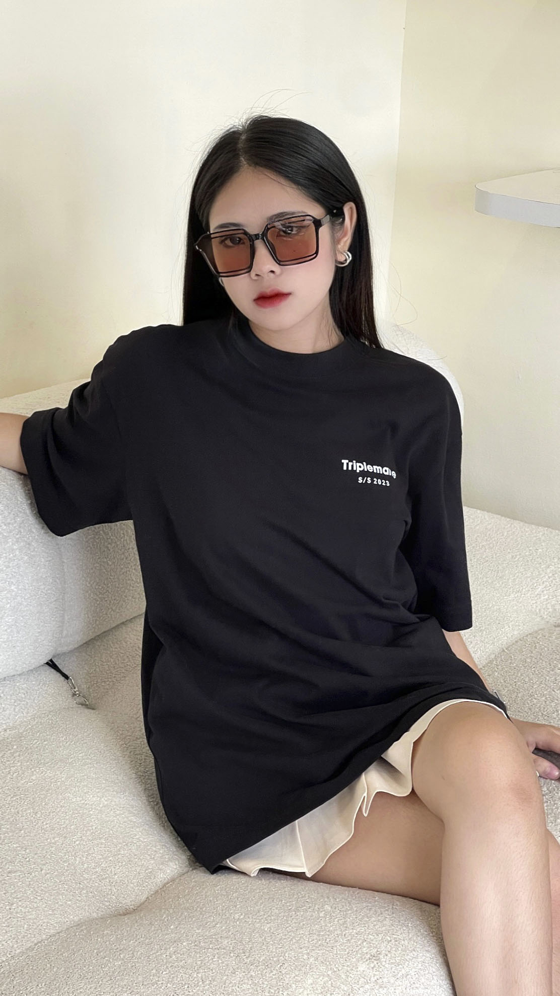 Áo thun cộc tay nam nữ Unisex NO2 Signature / BLACK- vải 100% Cotton Premium thoáng mát không bai xù, co giãn 2 chiều, định lượng lên đến 260gsm