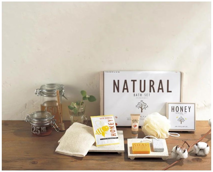 Set quà tặng 5 món đồ dùng nhà tắm Natural - Made in Japan