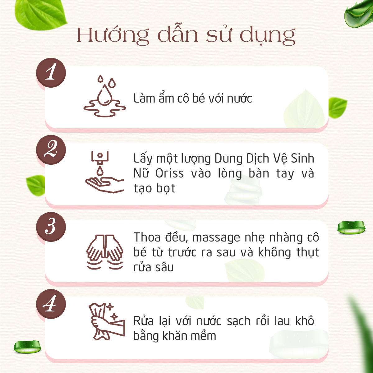 Dung Dịch Vệ Sinh Phụ Nữ Kháng Khuẩn Khử Mùi Oriss Làm Sạch Dịu Nhẹ Chiết Xuất Lá Trầu Không Cân Bằng pH - 150ml