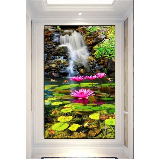 TRANH PHONG THỦY ĐỨNG TRÁNG GƯƠNG MICA  HIỆN ĐẠI SANG TRỌNG CAO CẤP 40*60/ 60*90