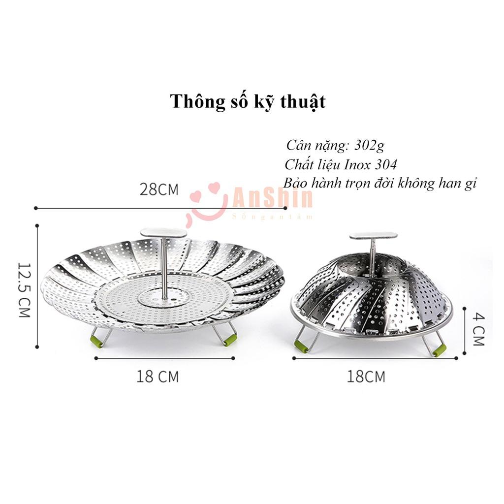 Vỉ hấp đa năng Inox 304 cao cấp hình hoa sen phù hợp với hầu hết các loại xoong nồi