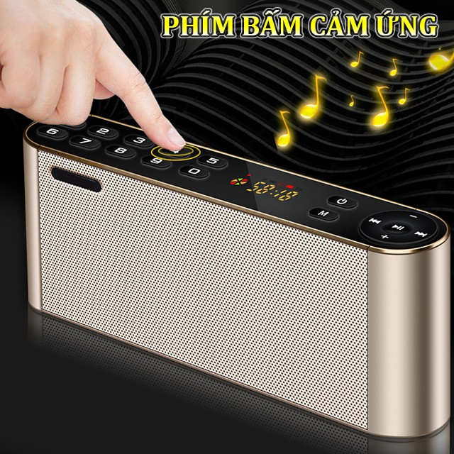 Loa Nghe Nhạc Bluetooth Không Dây Q8, Kiêm Đài FM, Kèm Thẻ Nhớ - Phím Bấm Cảm Ứng Siêu Nhạy ( giao màu ngẫu nhiên )