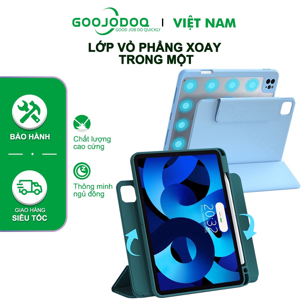 A5674 - Bao da máy nâng cấp dành cho IPad 9th 8th Gen 10.2 Air 4/5 Pro 11 Có thể tháo rời từ tính với hộp đựng bút chì