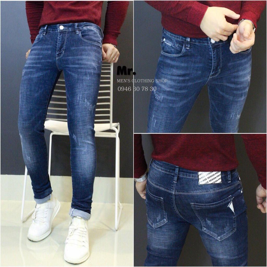 QUẦN JEAN NAM XƯỚC NHẸ DÁNG ÔM CHẤT JEAN CO GIÃN