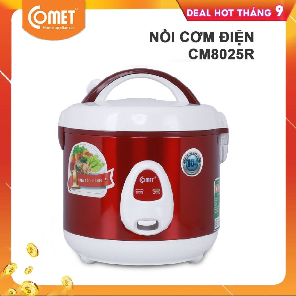 Nồi cơm điện nắp gài 1.0L COMET - CM8025 - Hàng Chính Hãng