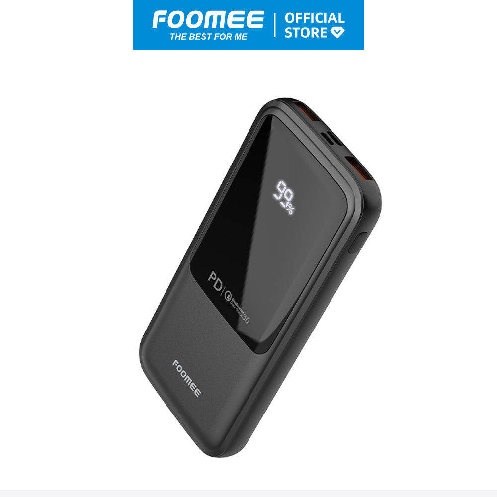 Pin Sạc Dự Phòng 10000mAh FOOMEE RA10s - Màu Đen - Sạc Nhanh 3A 18W Sạc Hai Chiều - Hàng chính hãng