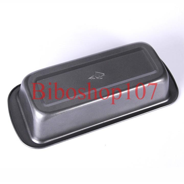 Khuôn chống dính hình chữ nhật dùng làm bánh mỳ 29x13x6cm