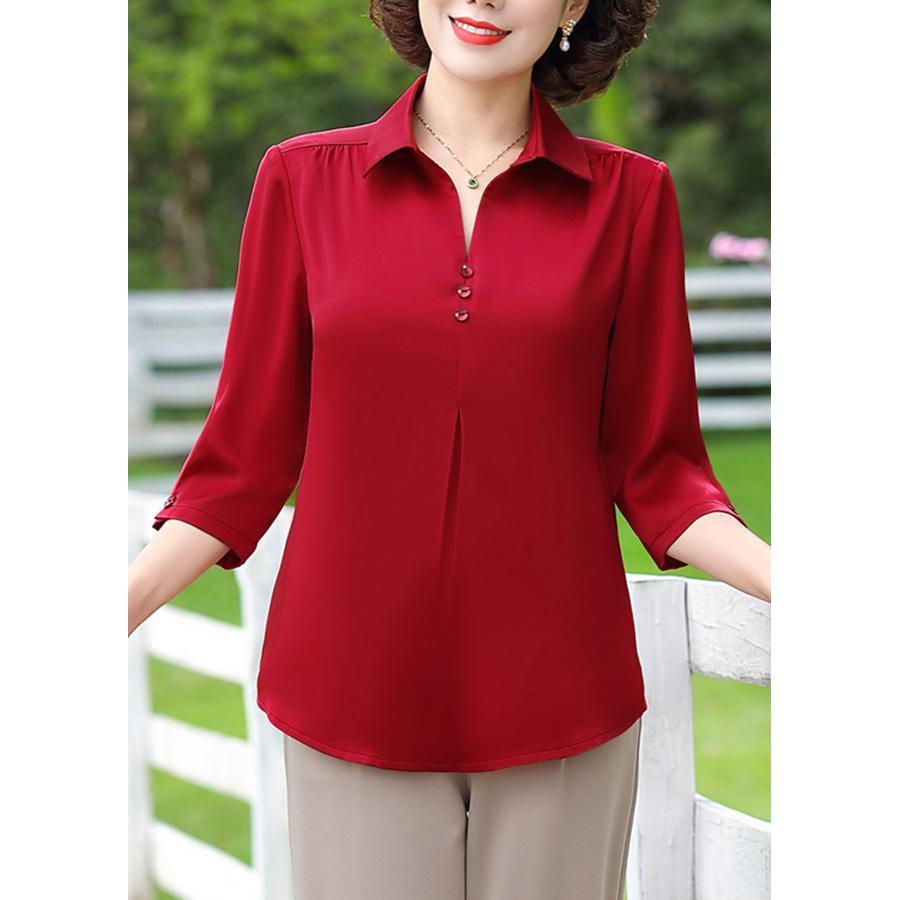 ÁO TRUNG NIÊN NỮ - ÁO SƠ MI TRUNG NIÊN PHỐI NÚT TAY LỠ, NHIỀU MÀU - THỜI TRANG QUÝ BÀ NHIỀU SIZE