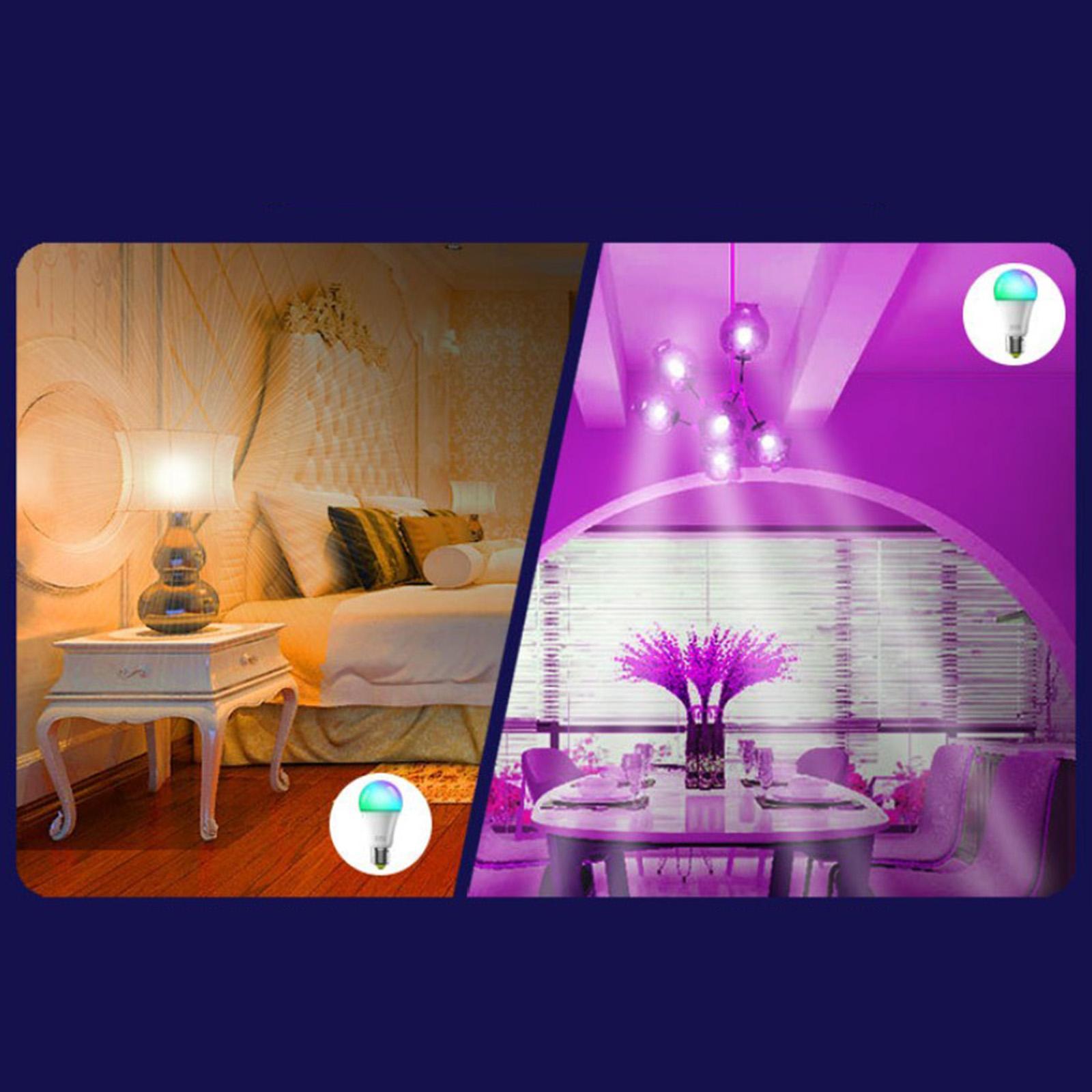 Dimmable Smart Bulb LED Light 10W Remote Control RGB E27 2700K-6500K 350LM