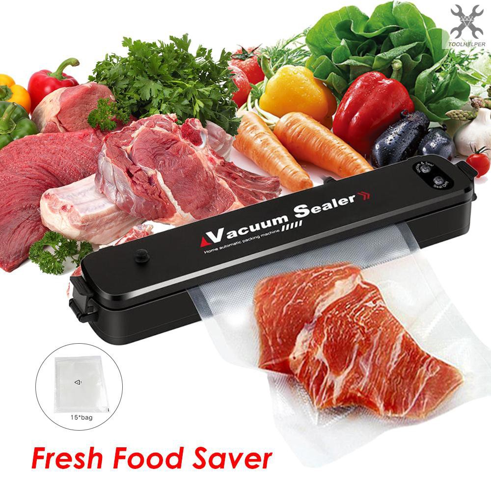 Máy Hút Chân Không Thực Phẩm Mini Cầm Tay Vacuum Sealer Hàn Miệng Túi Máy Ép Chân Không Gia Đình Đa Năng Tiện Lợi Tặng 10 Túi Hút Chân Không Một Mặt Nhám