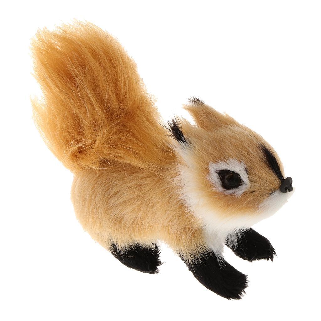 2X Simulation Animal Squirrel Figure Soft Plush Toy for Home Decoration