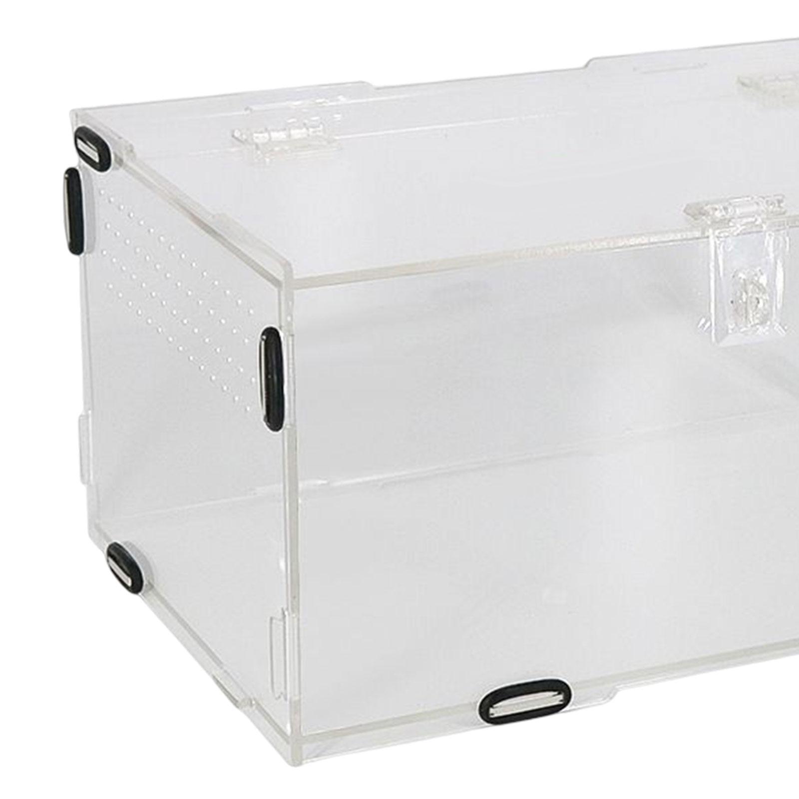 Reptile Breeding Box Portable Hamster Feeding Cage for Isopods Turtle Dragon