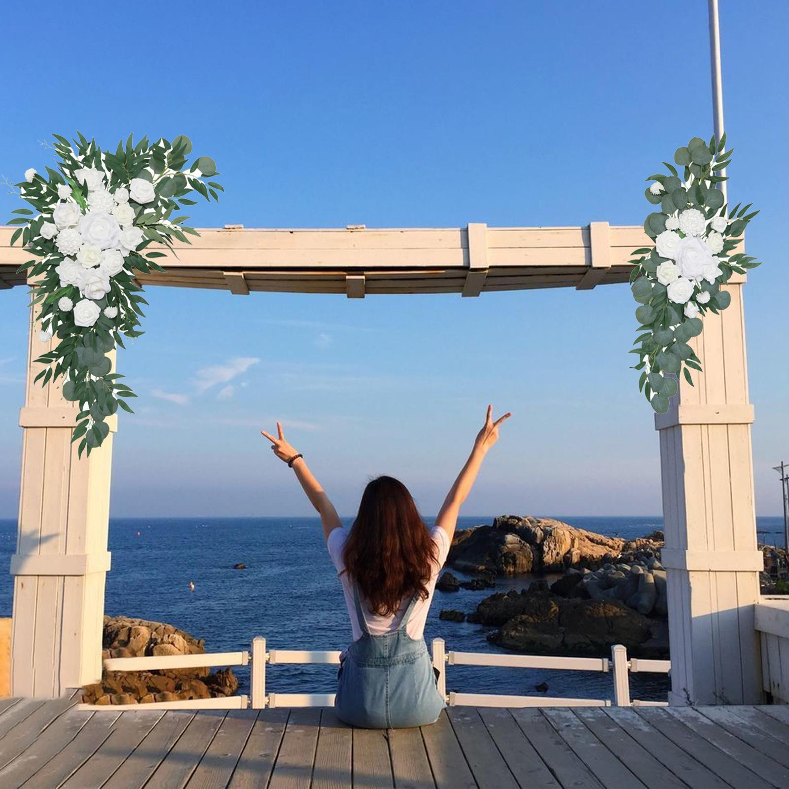 Wedding Arch Wreath Artificial Flower Swag for Ceremony Wedding Arch Decor