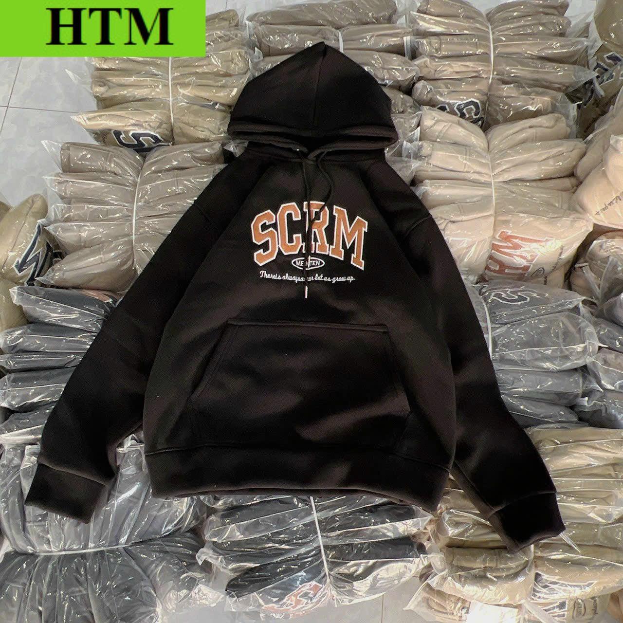 Áo Khoác Nỉ Hoodie Nam Nữ Với Chất Vải Dày Dặn Mềm Mịn Dáng Form Rộng Đẹp Áo Có In Chữ SCRM Sắc Nét Áo Đẹp Hàng Hot Trend HTM FASHION