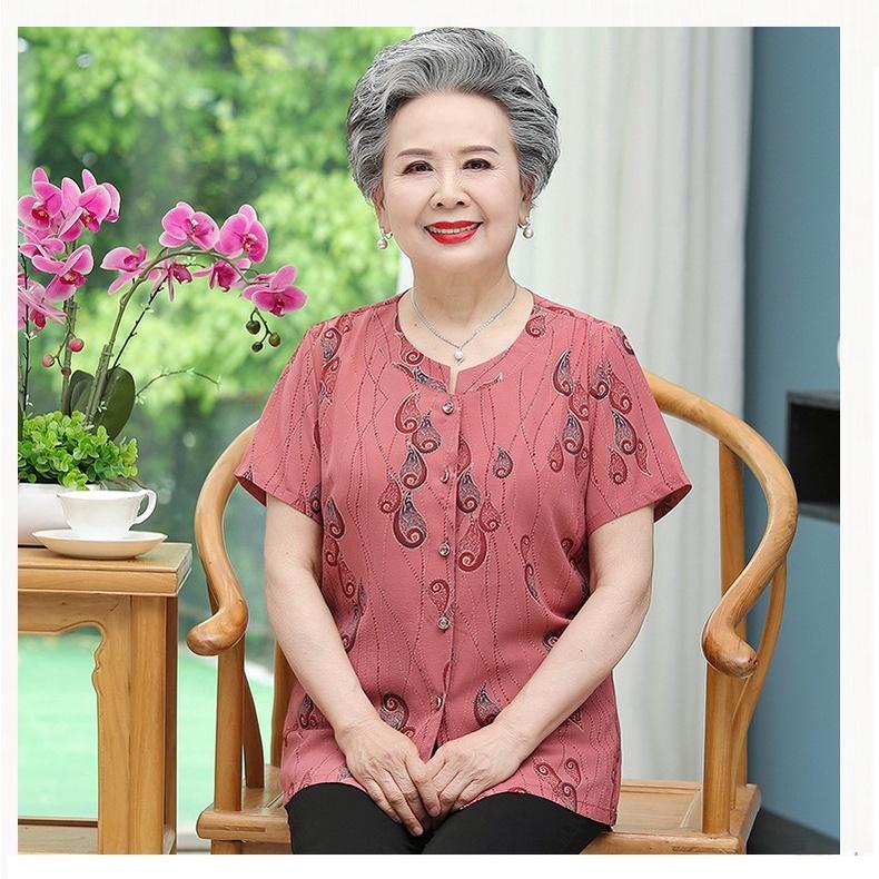 ÁO sơ mi ngắn tay trung niên người già, hàng sẵn, giọt nước
