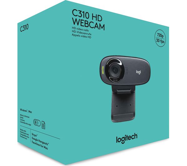 Webcam Logitech C310 720p HD - Góc cam 60 độ, micro giảm ồn, tự động chỉnh sáng cho Video Call, chụp ảnh 5MB, phù hợp PC/ Laptop - Hàng nhập khẩu