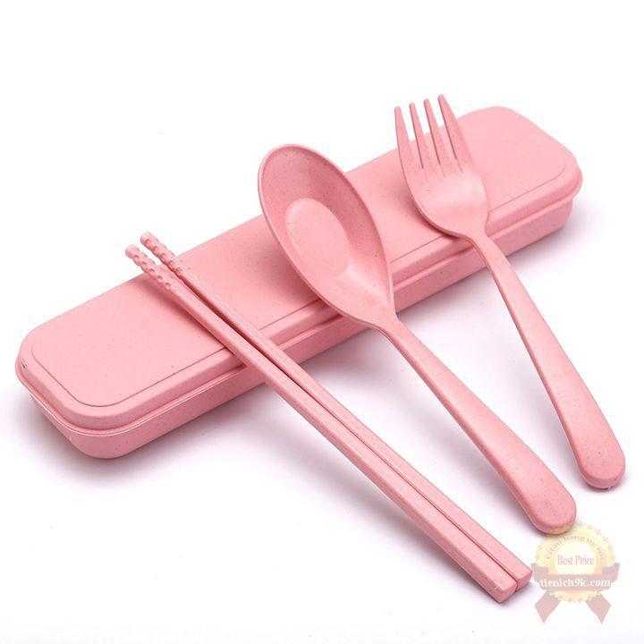 Bộ Thìa Đũa Dĩa Lúa Mạch Du Lịch, Ăn Trưa Văn Phòng