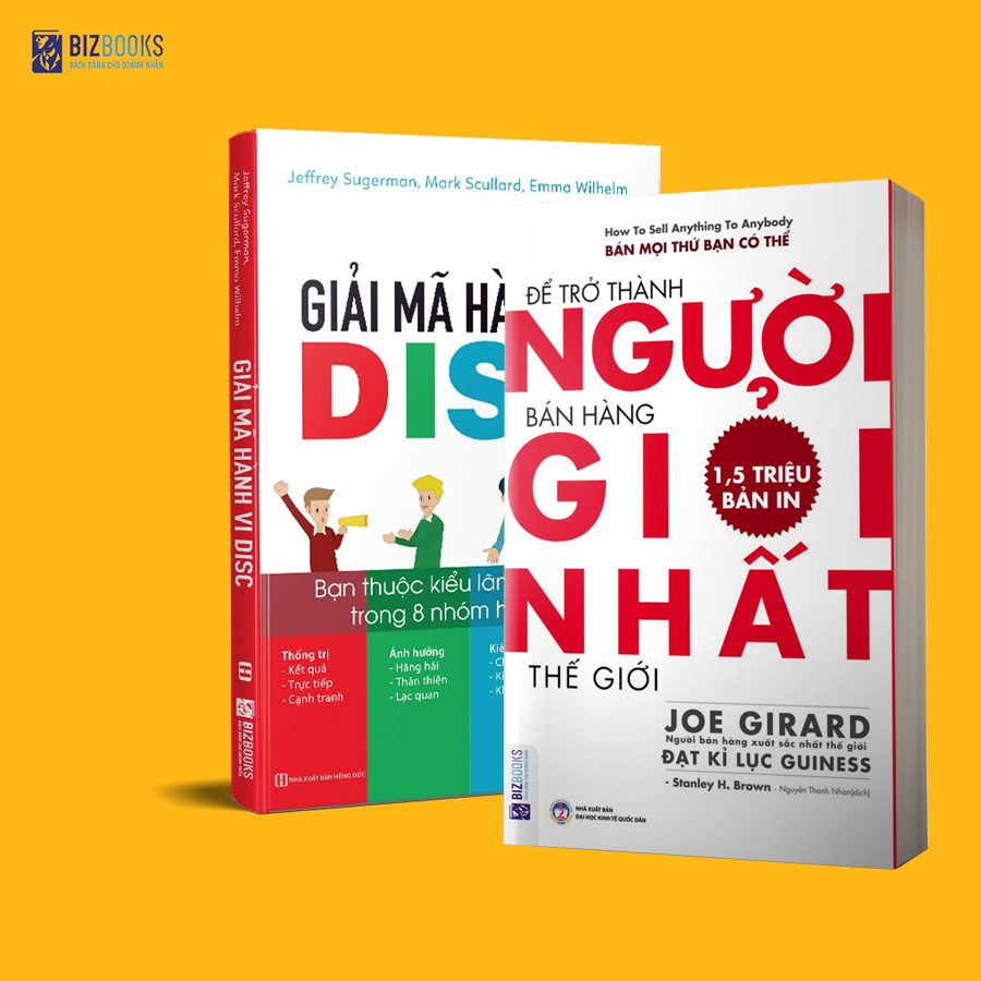 Bộ 2 Cuốn Sách Kỹ Năng Mềm Tuyệt Đỉnh: Để Trở Thành Người Bán Hàng Giỏi Nhất Thế Giới Và Giải Mã Hành Vi Disc: Bạn Thuộc Kiểu Lãnh Đạo Nào Trong 8 Nhóm Hành Vi