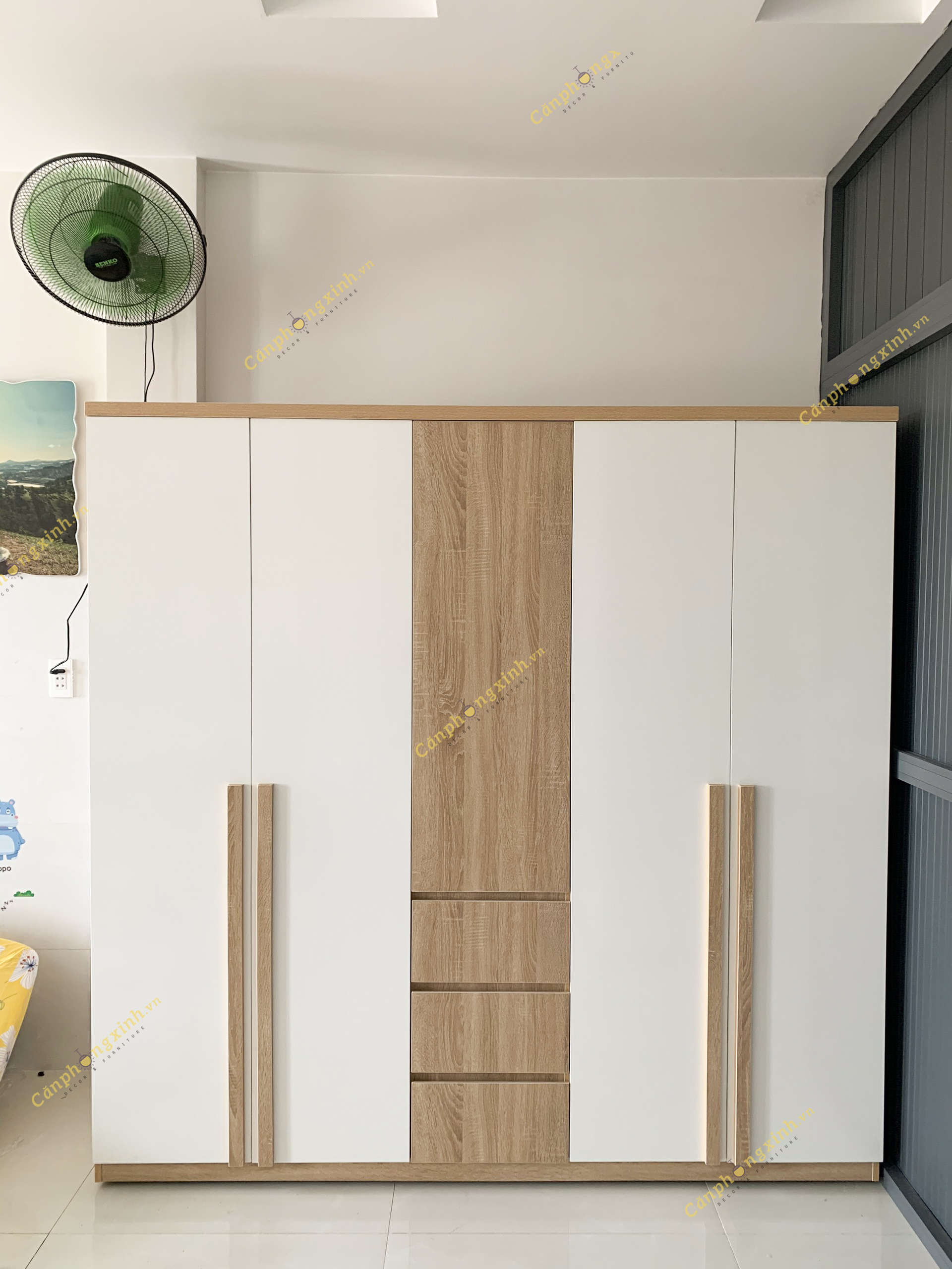 Tủ áo 5 cánh gỗ MDF CPX-T18