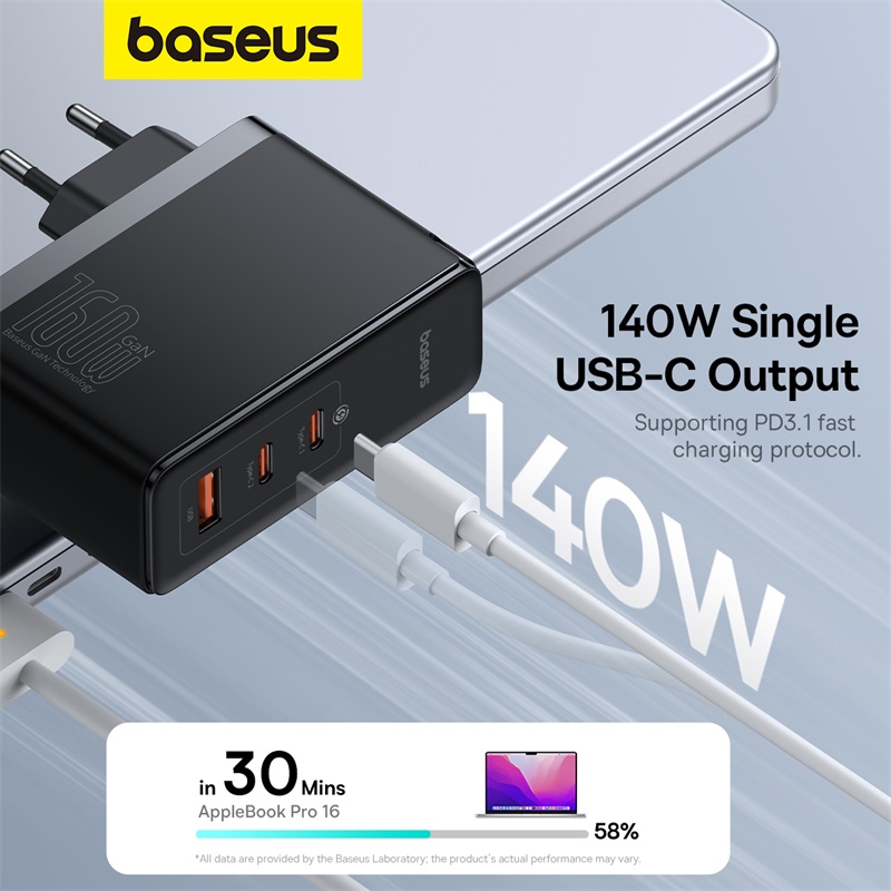 Cốc Sạc Nhanh GaN5 Pro Digital Fast Charger 2C+U 160W