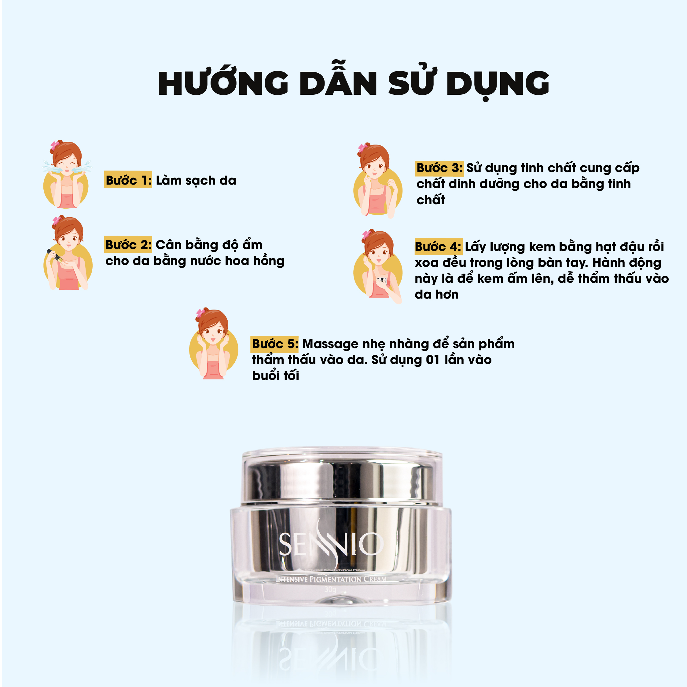 Kem đêm xóa mờ thâm nám SENNIO 