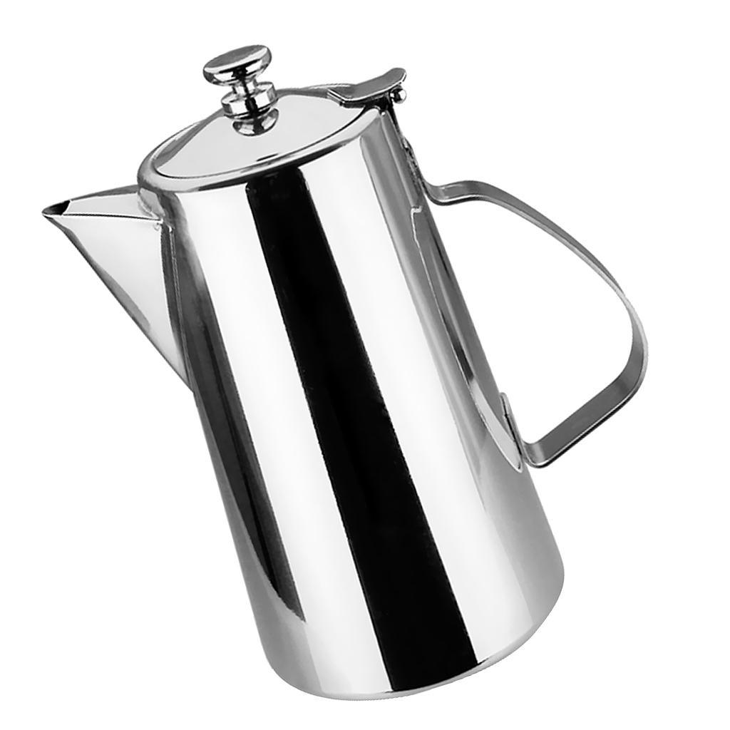 3X 1.7L Stainless Steel Water Coffee Pot Ice Tea Jug Kettle Pitcher with Lid #2