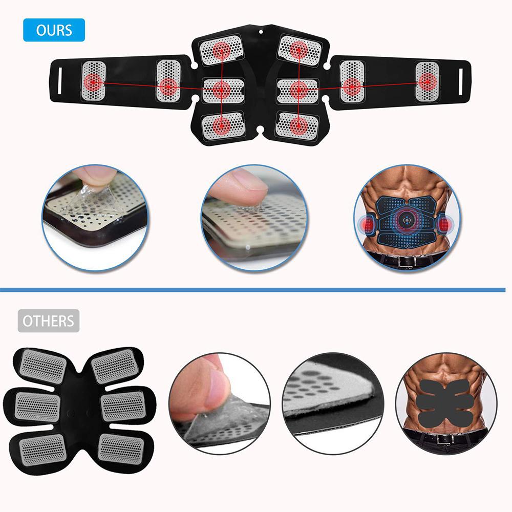 Điện Cơ Bụng Máy Kích Thích Massage Giảm Béo Unisex Huấn Luyện EMS Tập Thể Dục Cơ Tập Thể