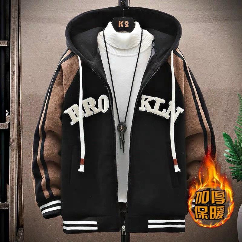 Áo Khoác Hoodie Dây Kéo Thêu Chữ BRO Vải Nỉ PE UNISEX Nam Nữ Phối Nón lớn From Rộng Phong Cách Hàn Quốc Kgia fashion