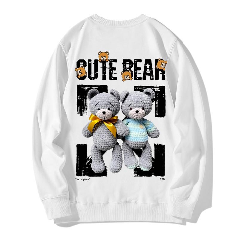 Áo Sweater Bear Cute phong cách Ulzzang Hàn Quốc tay dài họa tiết in hình Gấu Teddy 2 cá tính CoolZ CZ606
