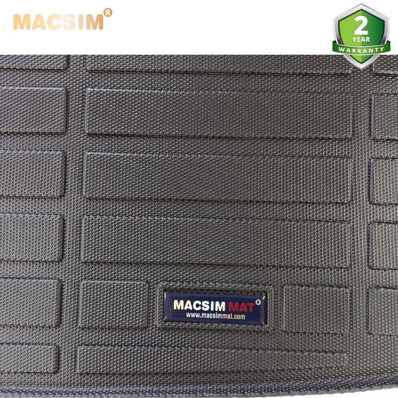 Thảm lót cốp xe ô tô Ford Everest 2022+ nhãn hiệu Macsim chất liệu TPE cao cấp màu đen