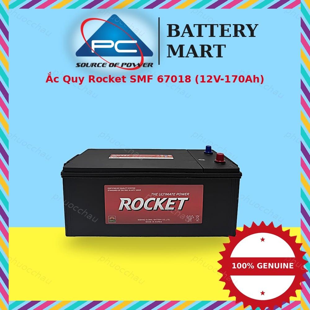 Ắc Quy ROCKET SMF 67018 (12V-170Ah) Cho Xe Đầu Kéo, Xe Tải Hạng Nặng