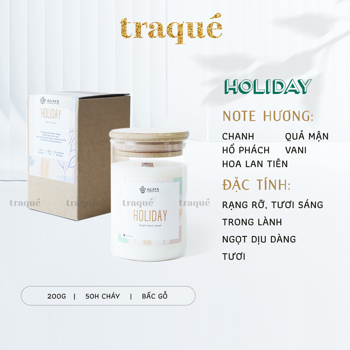 Nến thơm Candle Cup/Agaya - Hương Hoa HOLIDAY