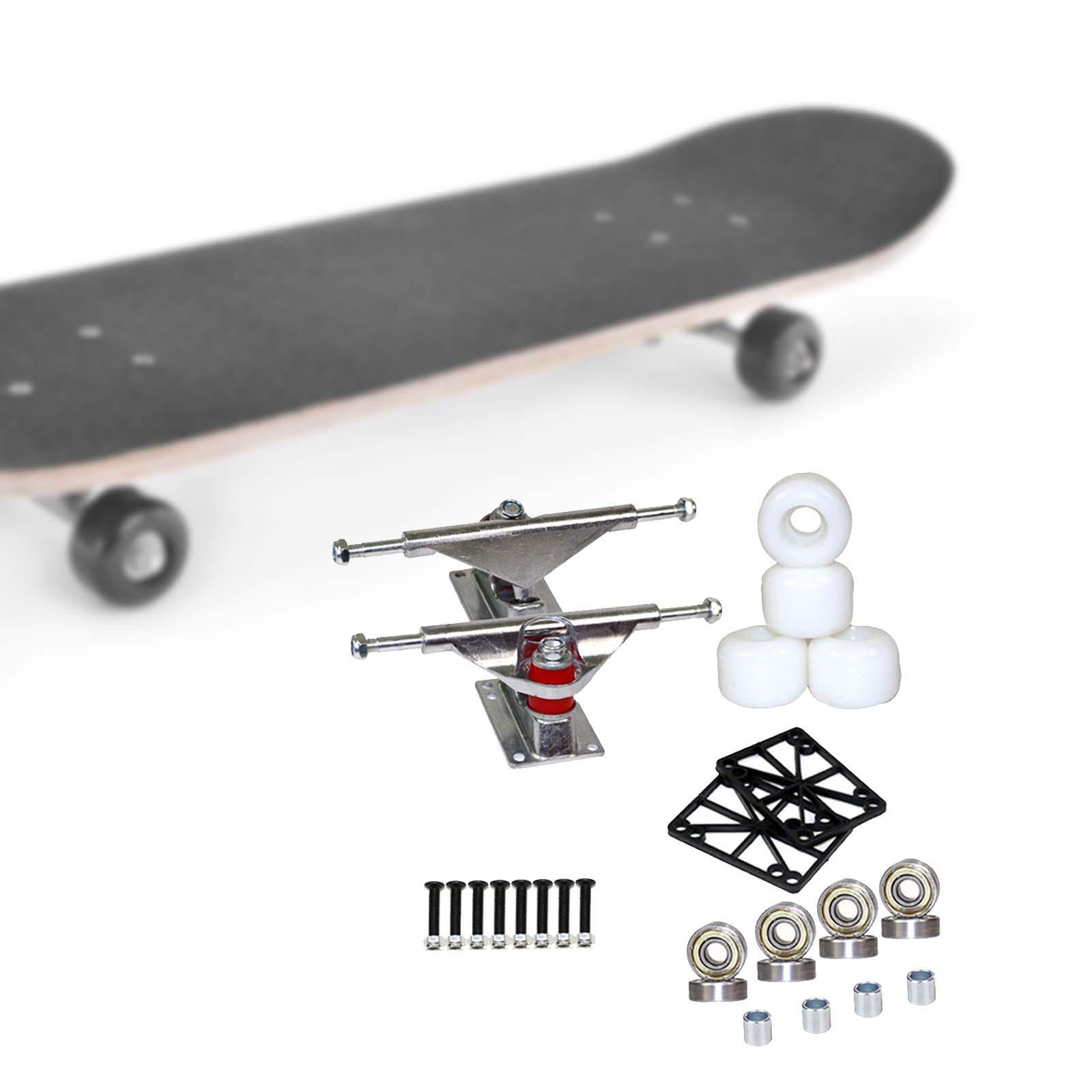 Skateboard Trucks Wheels Combo Set Bearing Spacers 5 inch Skateboard Bracket