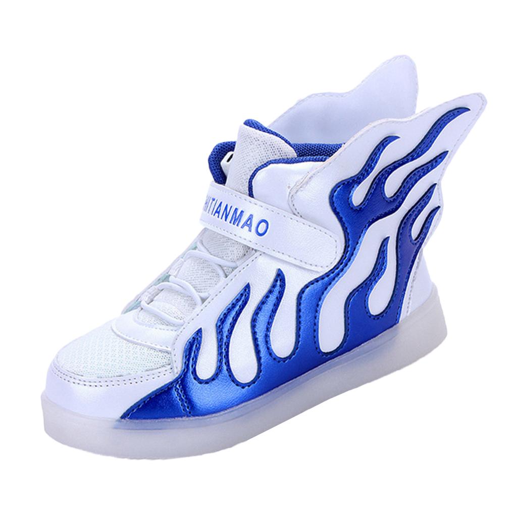 Wings Unisex LED Light up Lace Up Luminous Sneakers Kids Casual Shoes