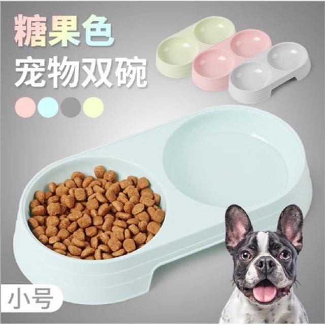 Bát nhựa đôi cho chó mèo. Bát đôi cho thú cưng