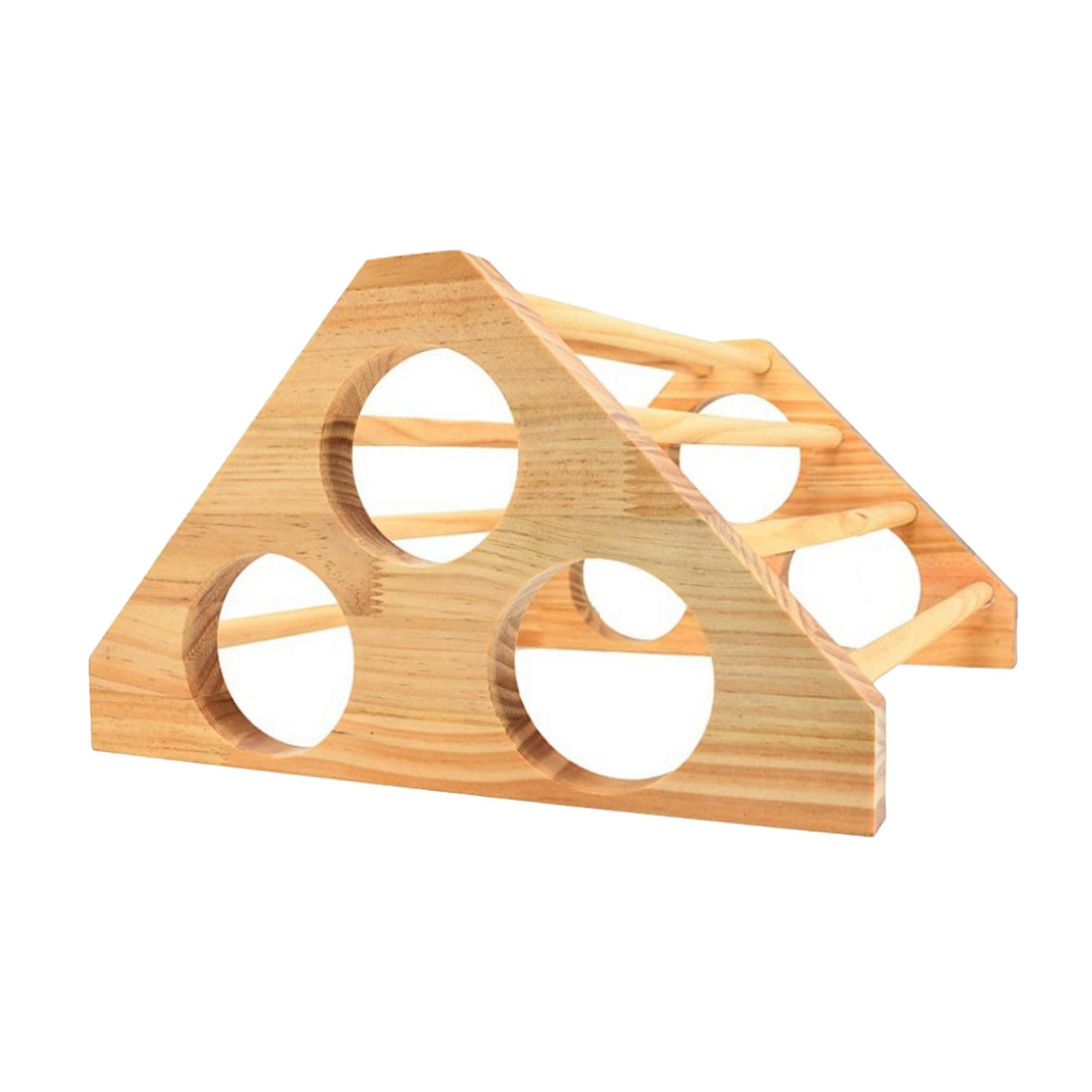 Wooden Parrot Bird Stand Tree Branch Hanging Toys Cage Perches Pet