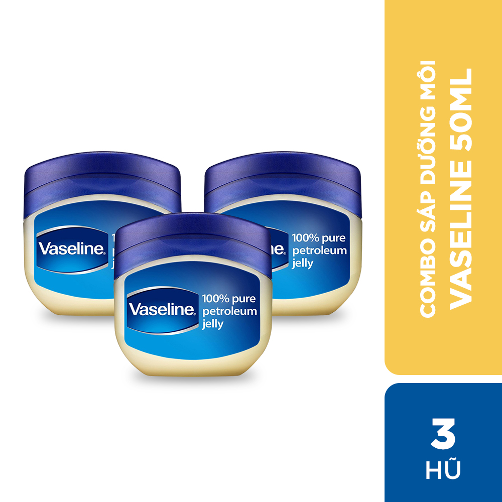 Combo 3 sáp dưỡng ẩm Vaseline 50ml