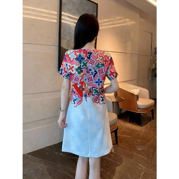 HÀNG NHẬP - ĐẦM SUÔNG LỤA HỌA TIẾT HOA SẮC MÀU