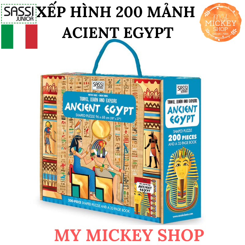 Bộ xếp hình 200 mảnh chính hãng Sassi Ai Cập Cổ Đại - The Egypt