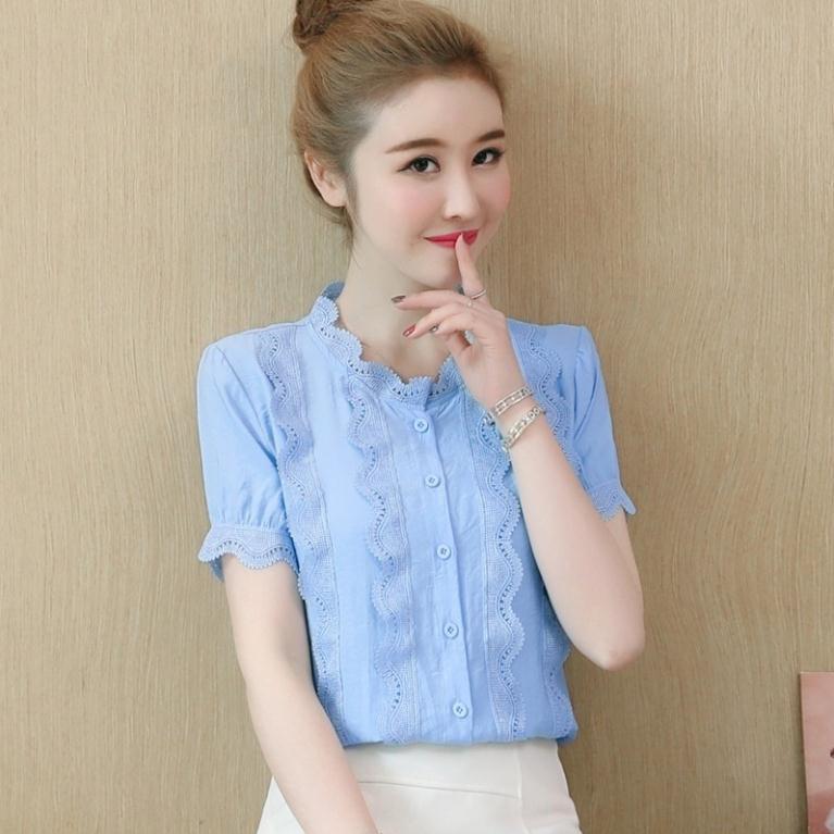 Áo viền ren cộc tay cực đẹp