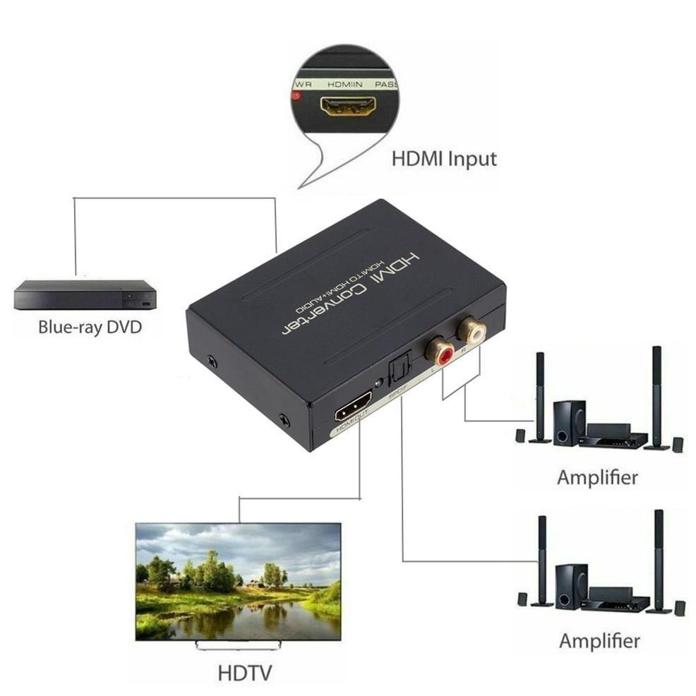 Bộ Chuyển Đổi Âm Thanh Hdmi-Compatible 5.1ch 2.0ch Toslink Spdif + L / R