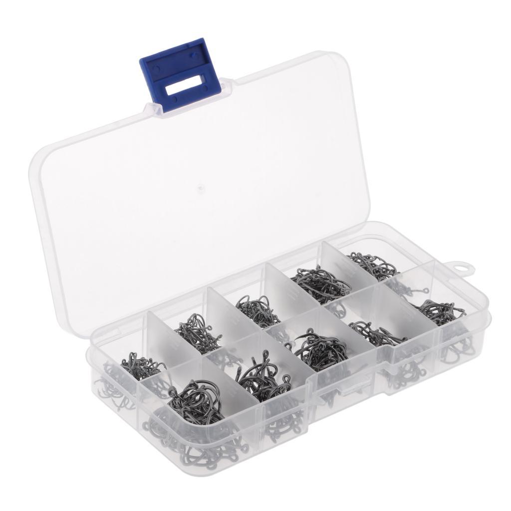 500pcs/box High Carbon Steel Fishing Hooks Offset Hook Octopus Circle Hooks