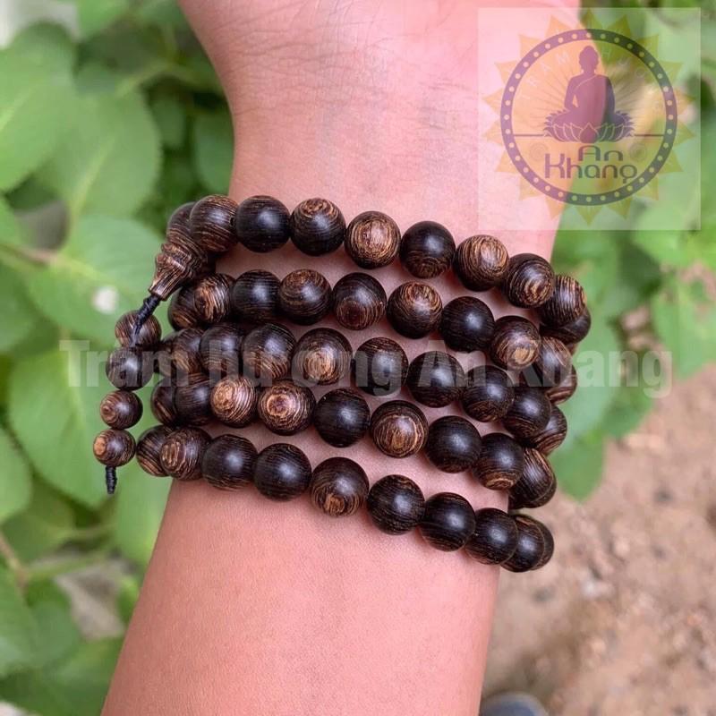 Vòng tay trầm hương 108 hột sánh chìm.